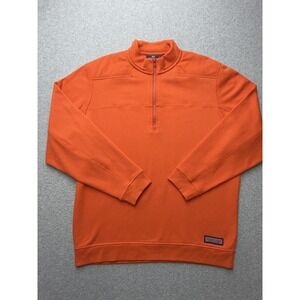 Vineyard Vines Pullover Mens Large‎ Orange Shep Shirt Quarter Zip Sweatshirt